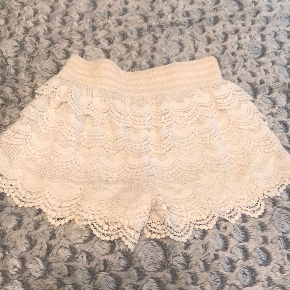 Crochet lace shorts